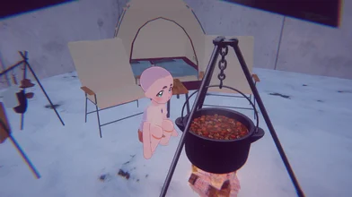 冬はにわで半そできゃんぷ