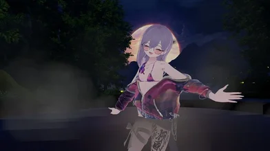 月夜に水着！うぃ〜ね(´∀｀=)