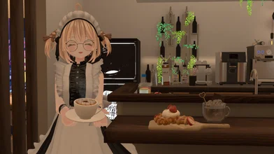 アバター：フォノン，ワールド：caferoom