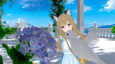 アバター：NecoMaid，ワールド：Sapphirae